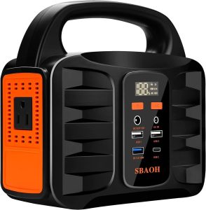 150W Portable Power Station 155Wh 42000mAh Outdoor Solar Generator for Emergencies.