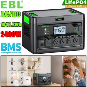 2400W/1843.2Wh Portable Power Station Solar Generator Outdoor Camp Power Supply.