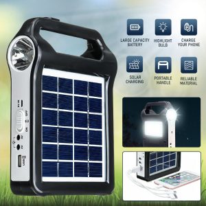 Portable Power Station Solar Generator with Night Light Compact Camping Battery.