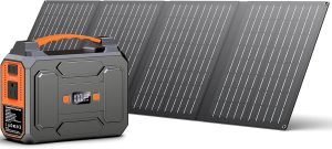 Solar Powered Generator 200W Peak/100W Rated, Portable Solar Generator Power Station.