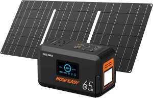 Solar Generator 135W(270W Peak), Portable Power Station with 30W Solar Panel.