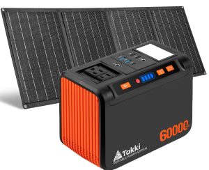 Solar Generator 250W Portable Power Station with 40W Solar Panels.