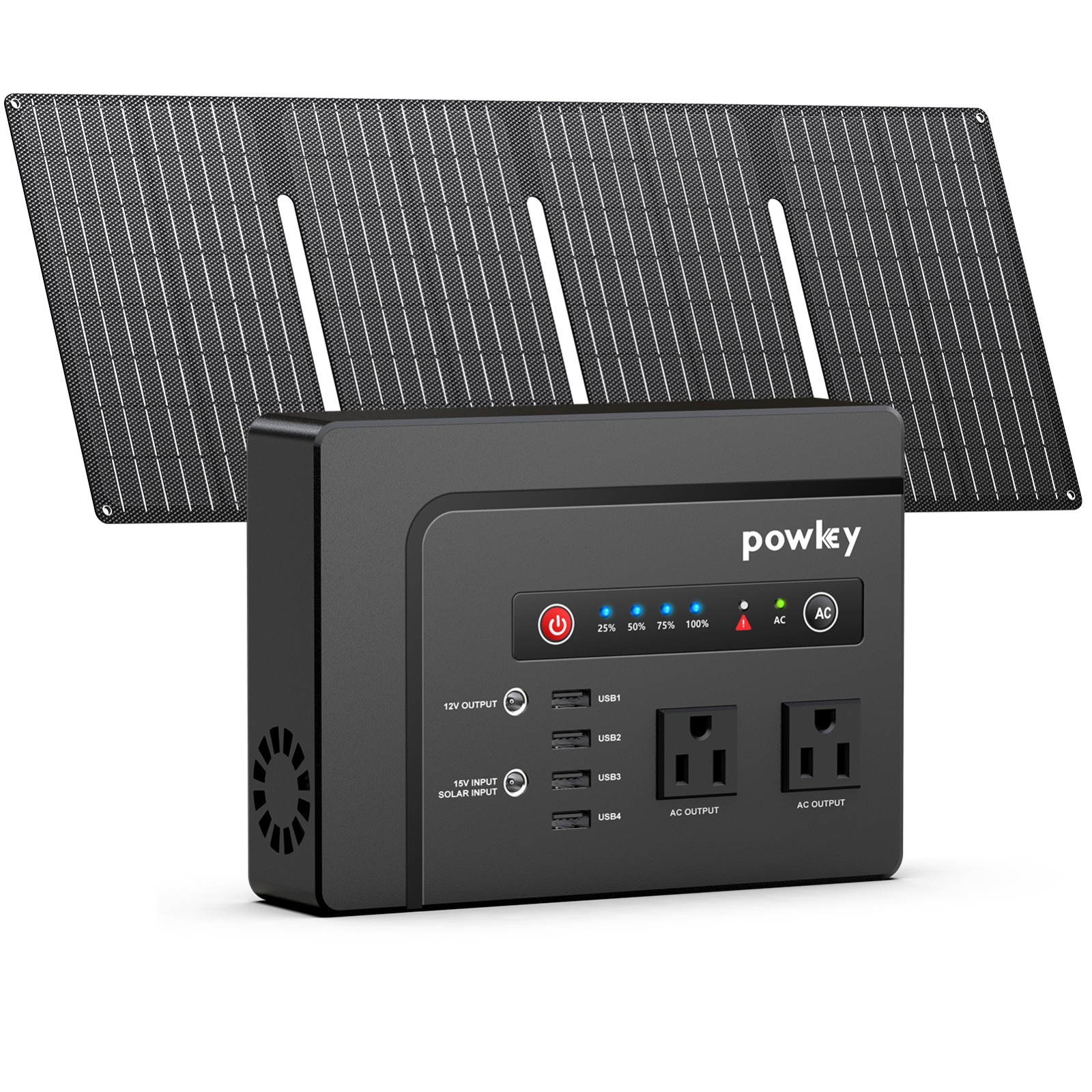 200W 146Wh Portable Power Station Camping Solar Generator with 40W Solar Panel.