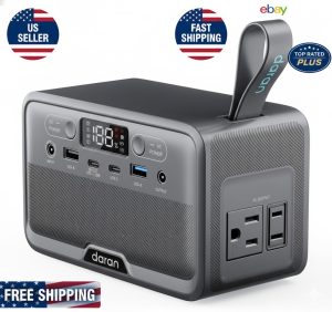 Portable Power Station 89.6Wh LiFePO4 Solar Generator 100W AC Outlet Power Bank.