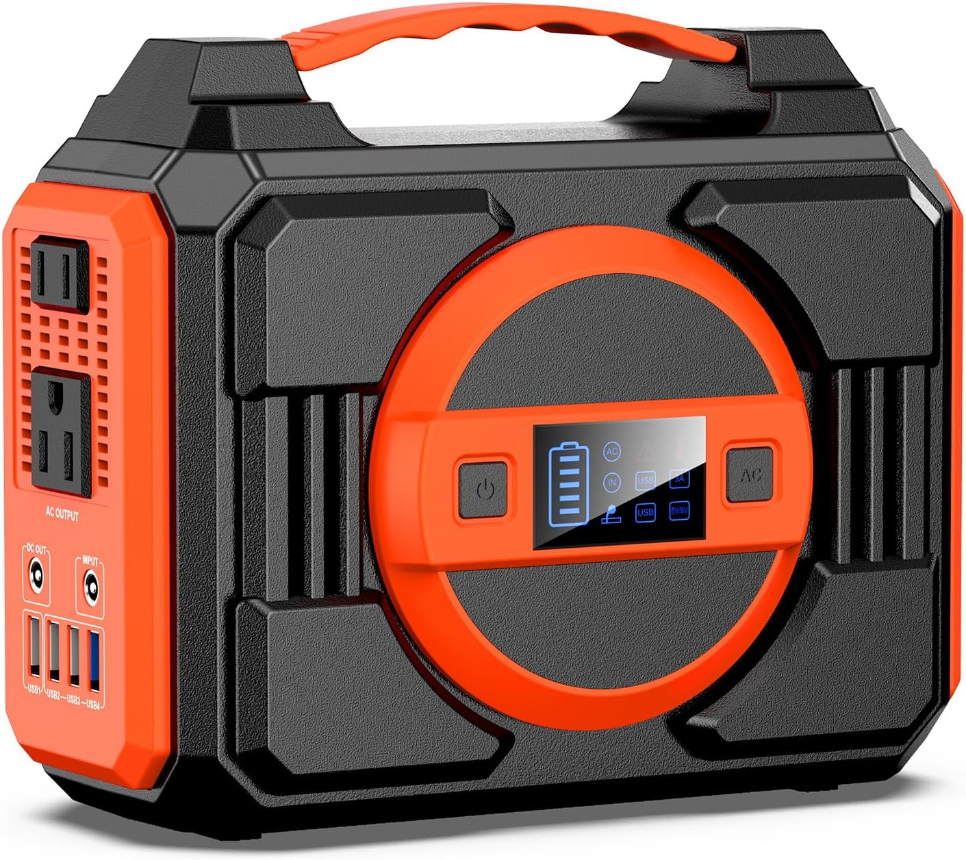 Portable Power Station 300W, Outdoor Solar Generator Backup Battery Pack 220Wh/6.