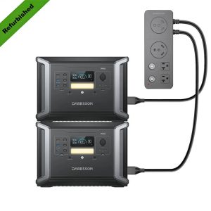 Power Station 4600W 2764Wh w/ Parallel Connector LFP Battery for Home Camping.