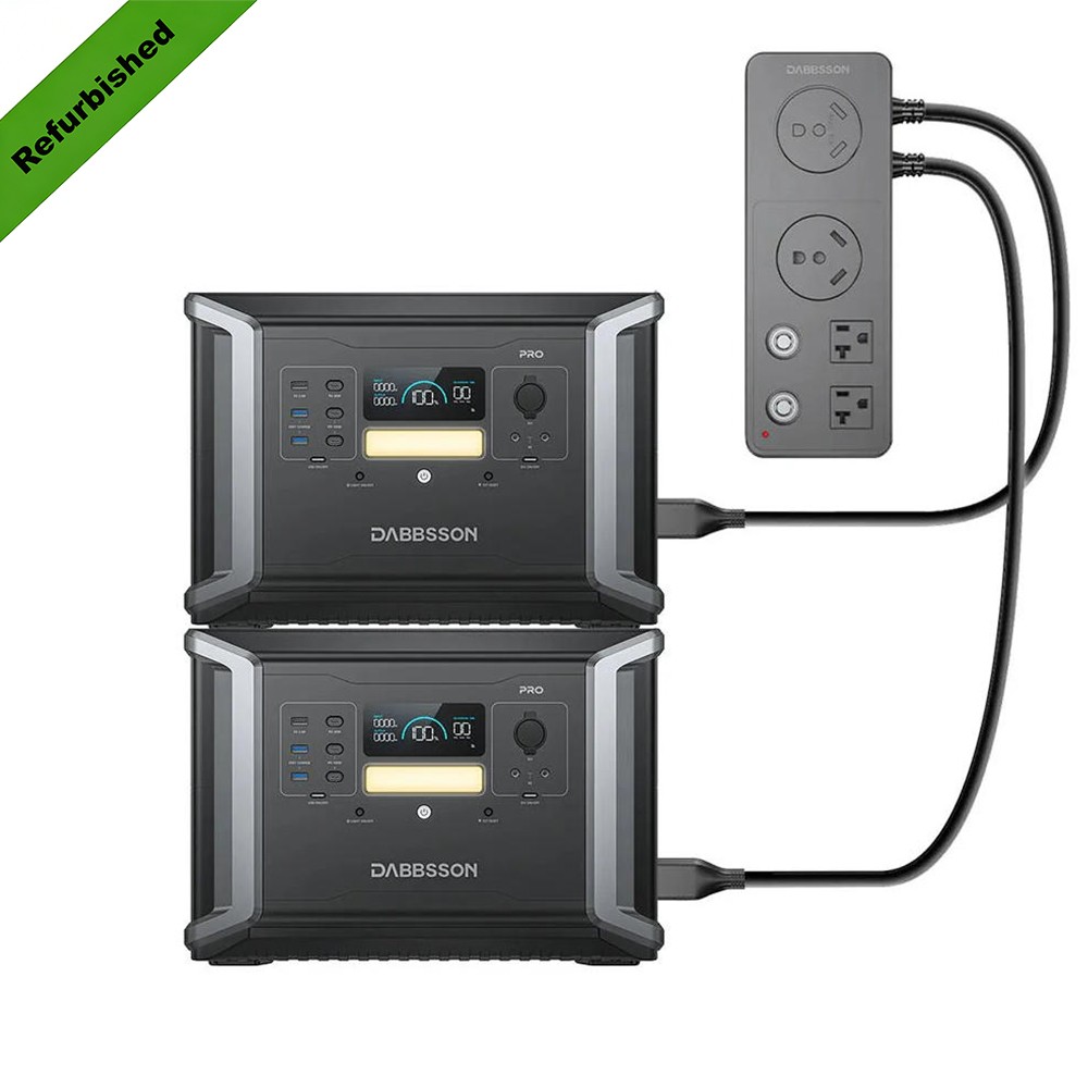 Power Station 4600W 2764Wh w/ Parallel Connector LFP Battery for Home Camping