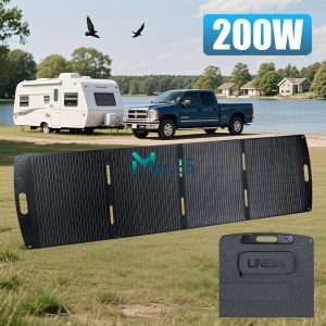 200W Solar Panel Foldable Off-Grid for RV Camping Power Station High Efficiency.