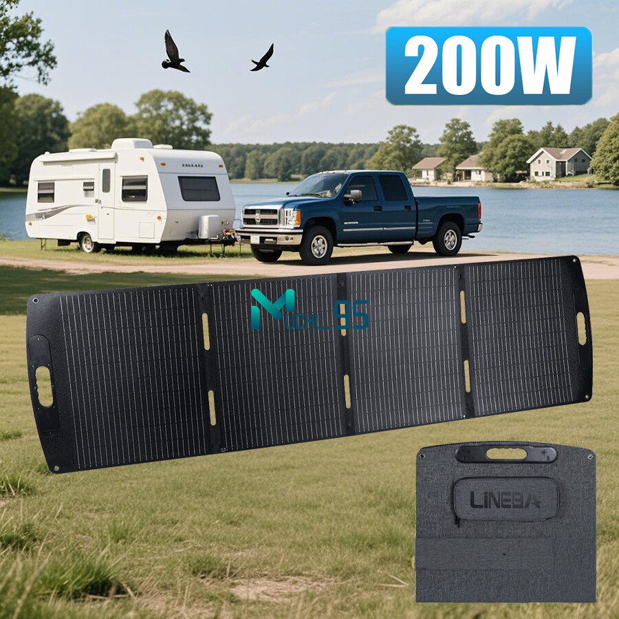 200W Solar Panel Foldable Off-Grid for RV Camping Power Station High Efficiency
