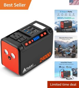 88.8Wh Portable Power Station Peak 120W Lithium Battery Small Generator Power.