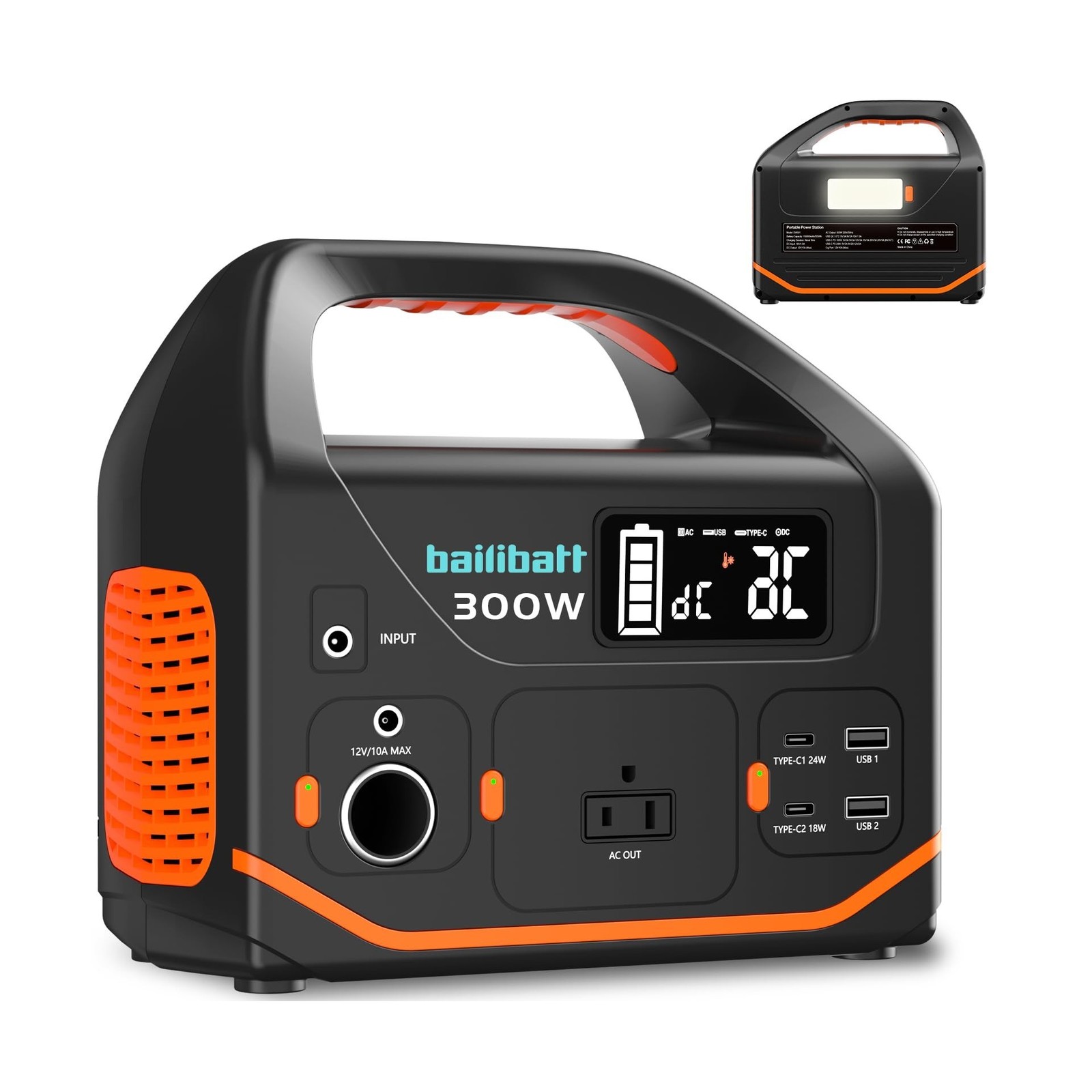 Portable Power Station, 266wh Power Generator 300W Lithium Battery, Power Sta…