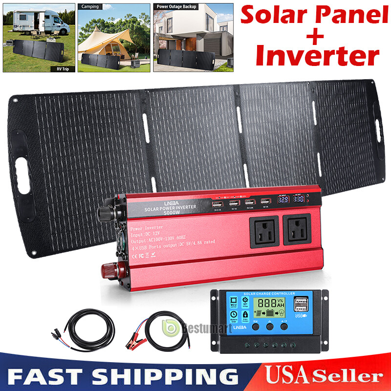 100W 200W Folding Solar Panel Kit Solar Charger for RV Camping Power Station