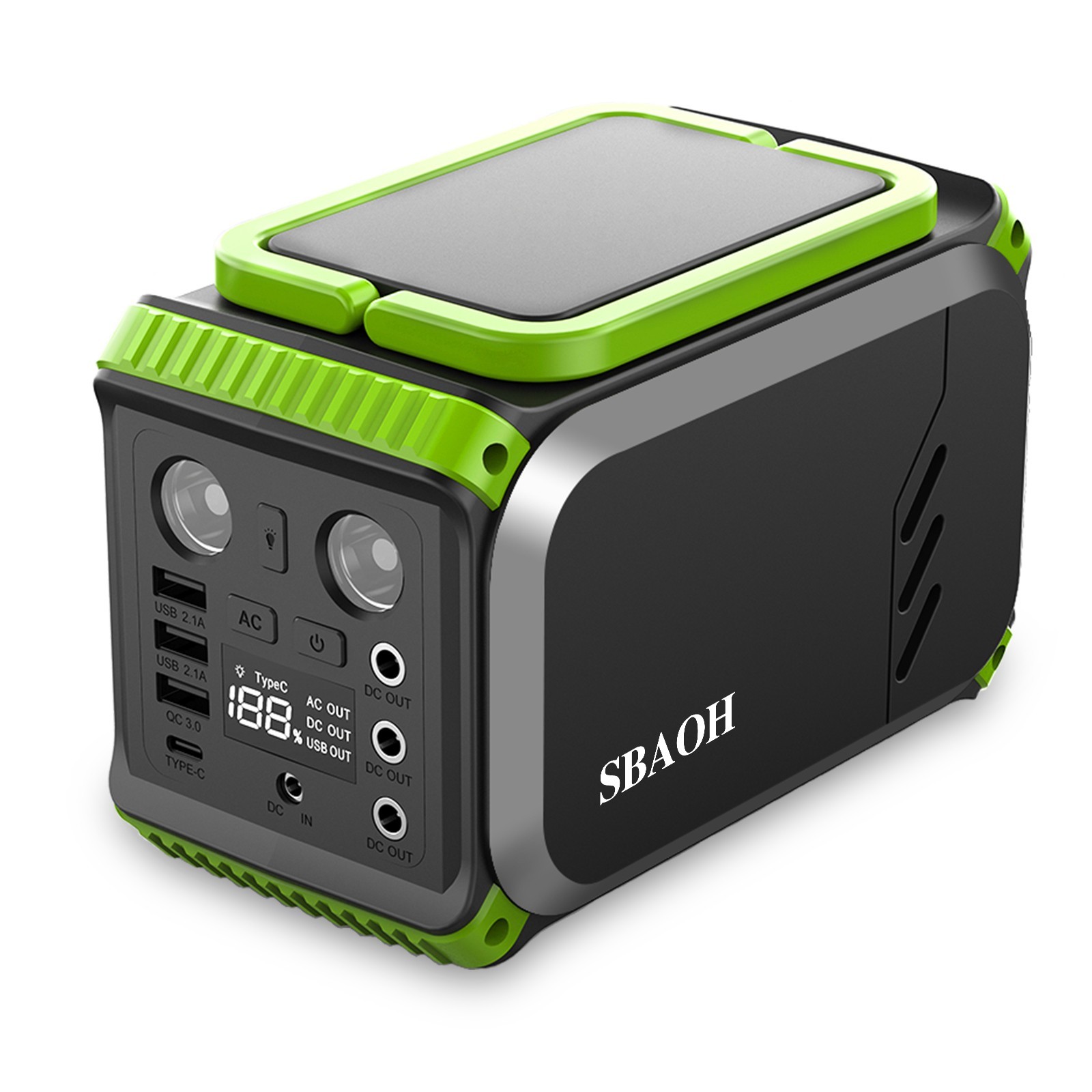 110V Camping Power Station,148Wh 200 W Solar Generator,40000mAh Emergency Power
