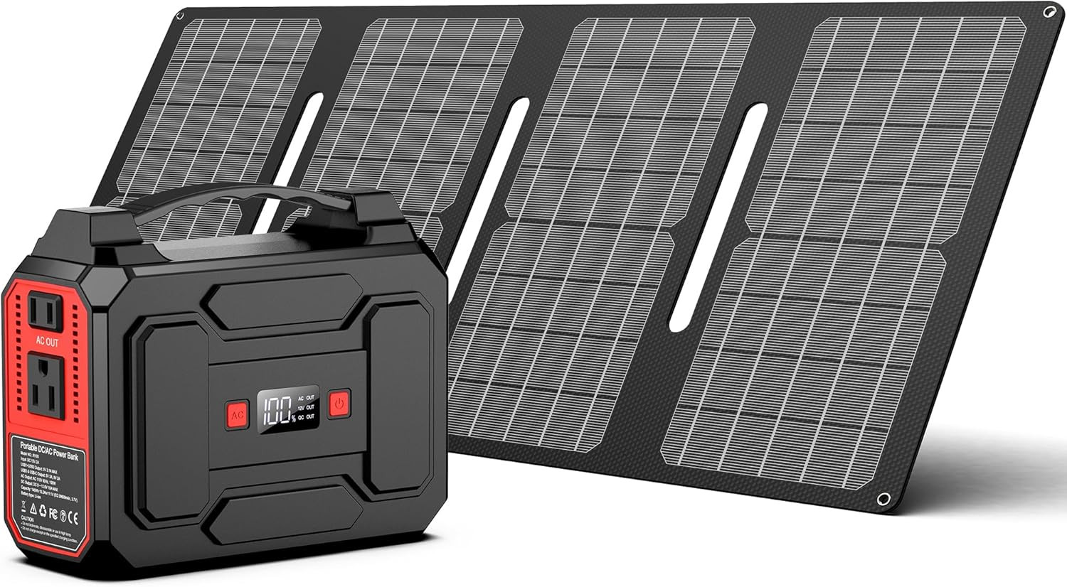 Portable 200W Solar Generator with 40W Panels for Camping & Outdoor Use