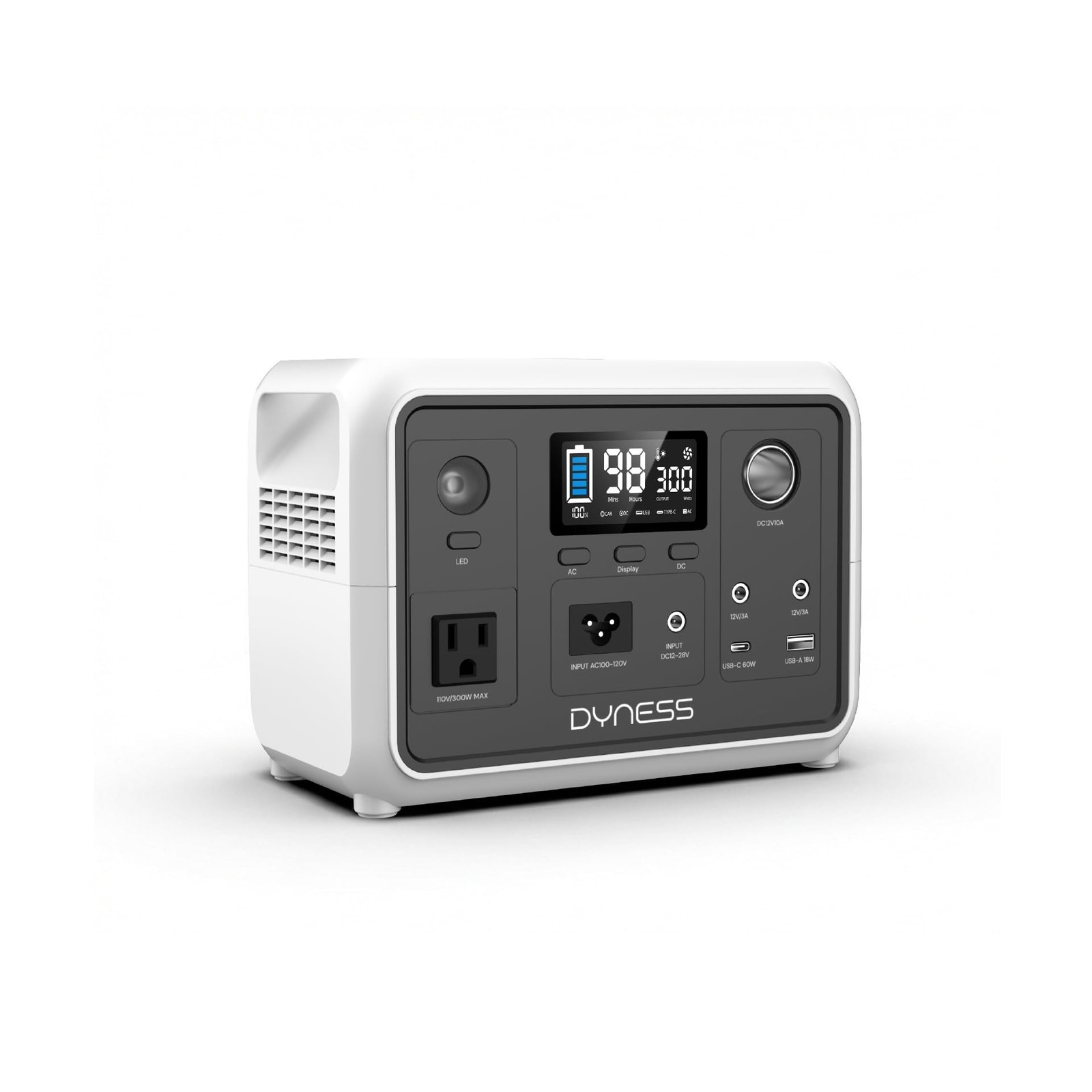 DYNESS Portable Power Station 300W, 256Wh Solar Generator with 110V Pure Sine…