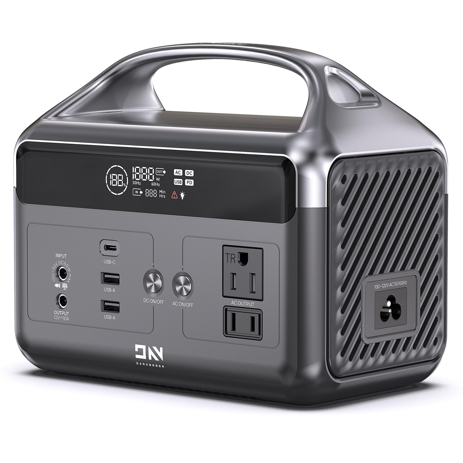Portable Power Station 60,000mAh, 192Wh LiFePO4 Battery Backup w/2 300W (Surg…