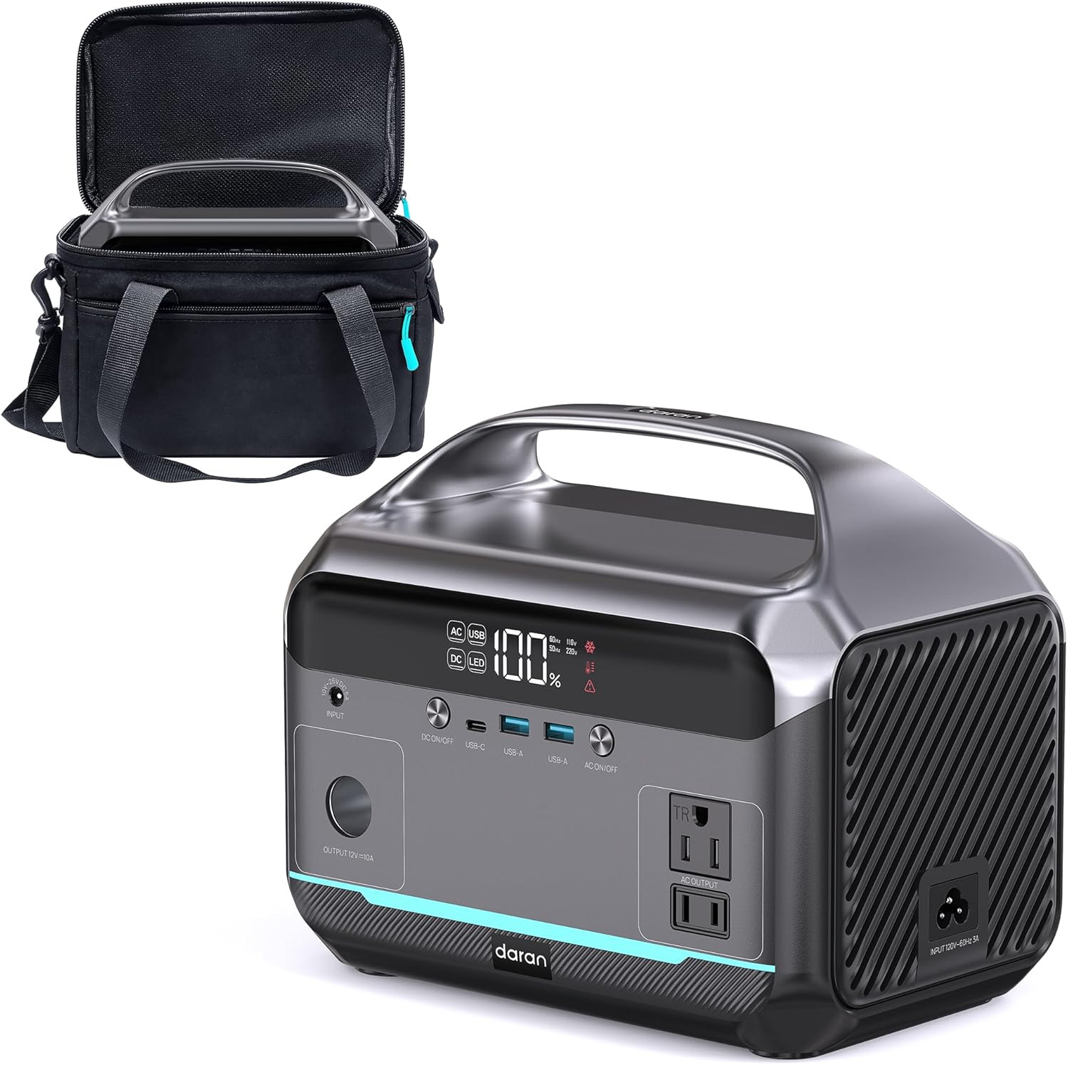 350W Portable Power Station, Solar Generator for Camping & Emergency Backup