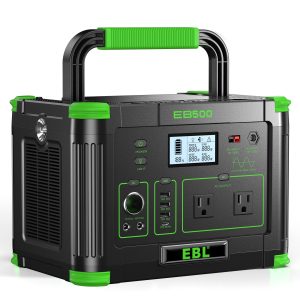 500W 519Wh Power Station Portable Solar Generator RV Backup Battery Camping.