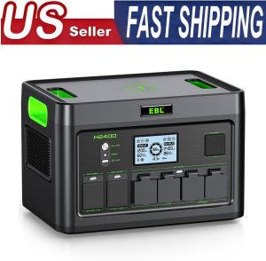 1843.2Wh 2400W Power Station Portable Solar Generator RV LiFePO4 Backup Outdoor.