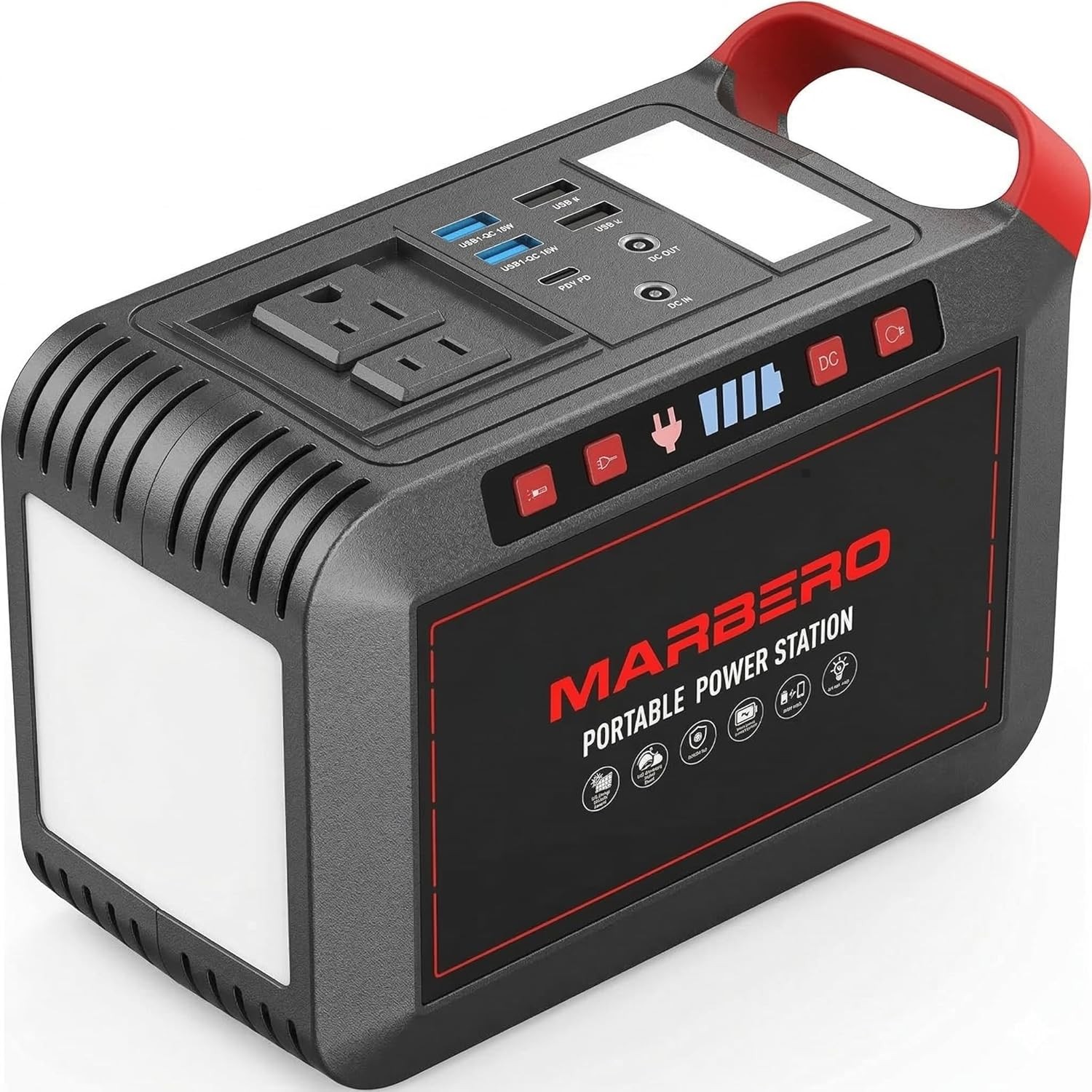 Portable Power Station 300W MARBERO 237Wh Camping Solar Generator Backup Lithium.