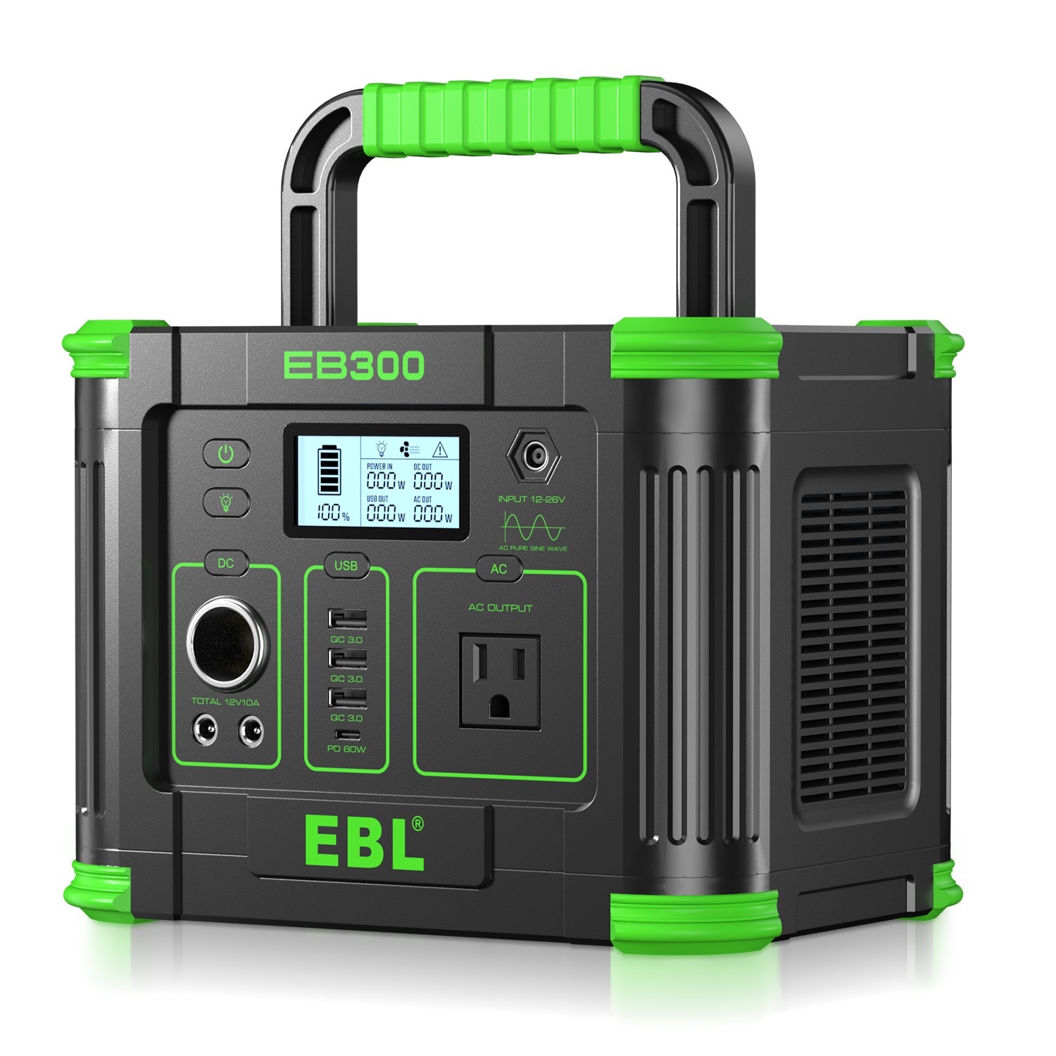 300W 288.6WH Power Station Portable Battery Solar Generator RV Camping Home