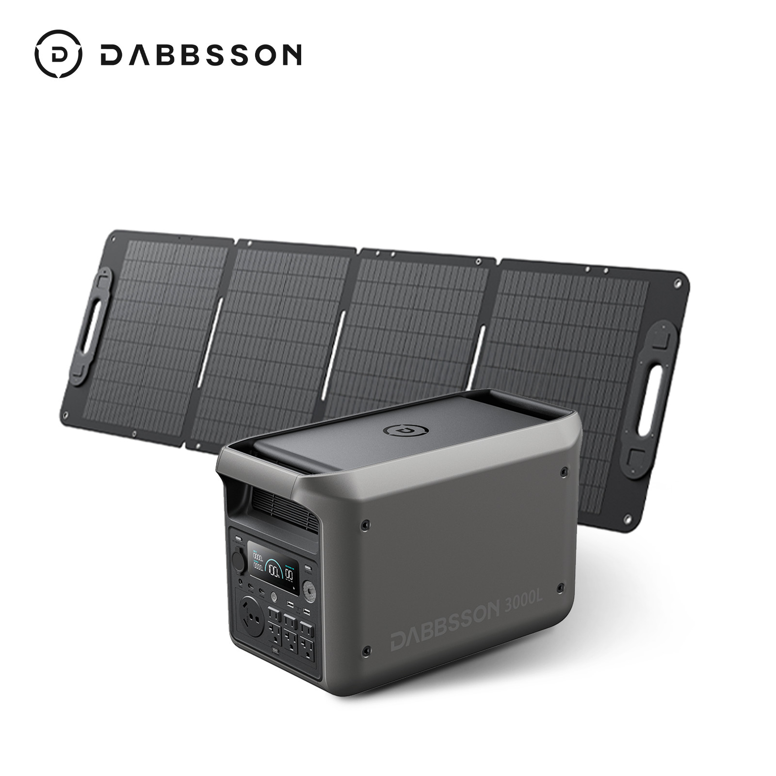 3000W 3072Wh Power Station Generator w/210W Foldable Solar Panel Dabbsson 3000L