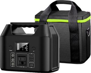 Portable Power Station 150W LiFePO4 Battery Camping Solar Generator + Carrying Bag.