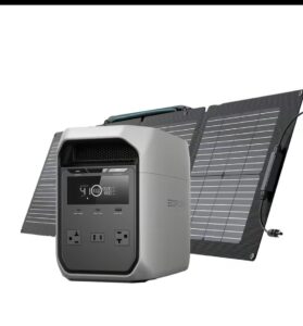EcoFlow 1024Wh DELTA 3 Classic Portable Power Station with 220W Solar Panel.