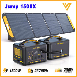 VTOMAN Jump 1500X Portable Power Station 1500W, 828Wh Battery Powered Generator.