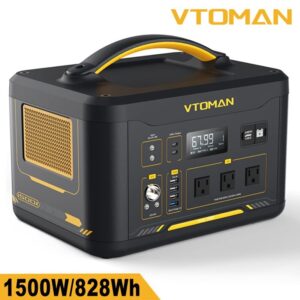 VTOMAN Jump 1500X Portable Power Station 1500W 828Wh LiFePO4 Battery Generator.
