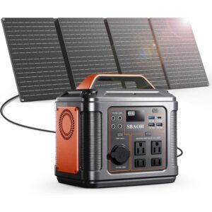 SBAOH 296Wh Portable Power Station and 60W Solar Panel Travel Kit (New).