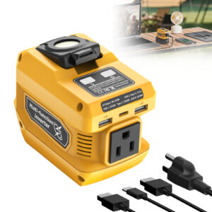 220W Power Inverter for Dewalt 20V Battery AC 110V Outlet USB Portable Camping.