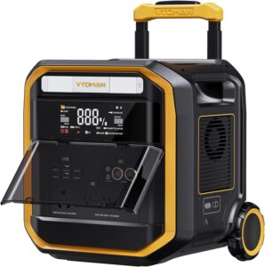 VTOMAN FlashSpeed Pro 3600 Portable Power Station, 3096Wh LFP Solar Generator US.